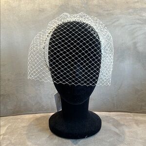 Elegant White Veil Headband